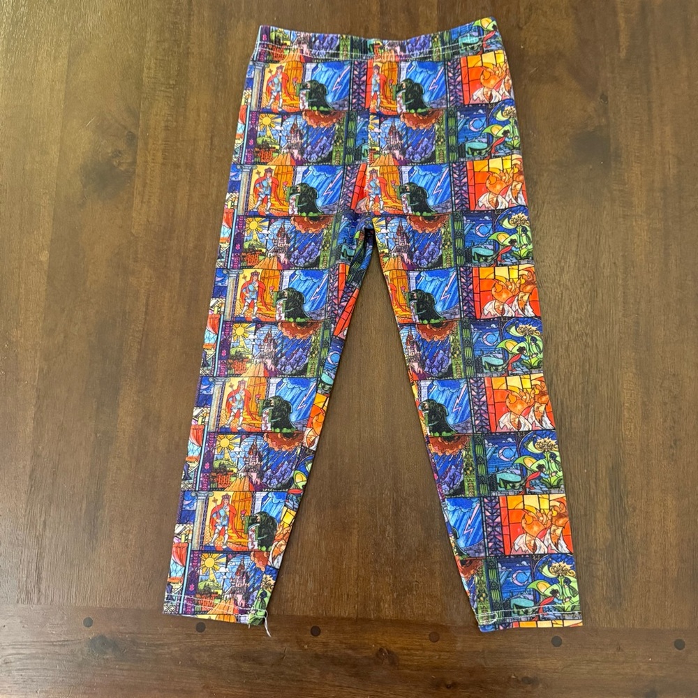 My Littlest 1 Colorful Beauty And The Beast Print‎ Leggings